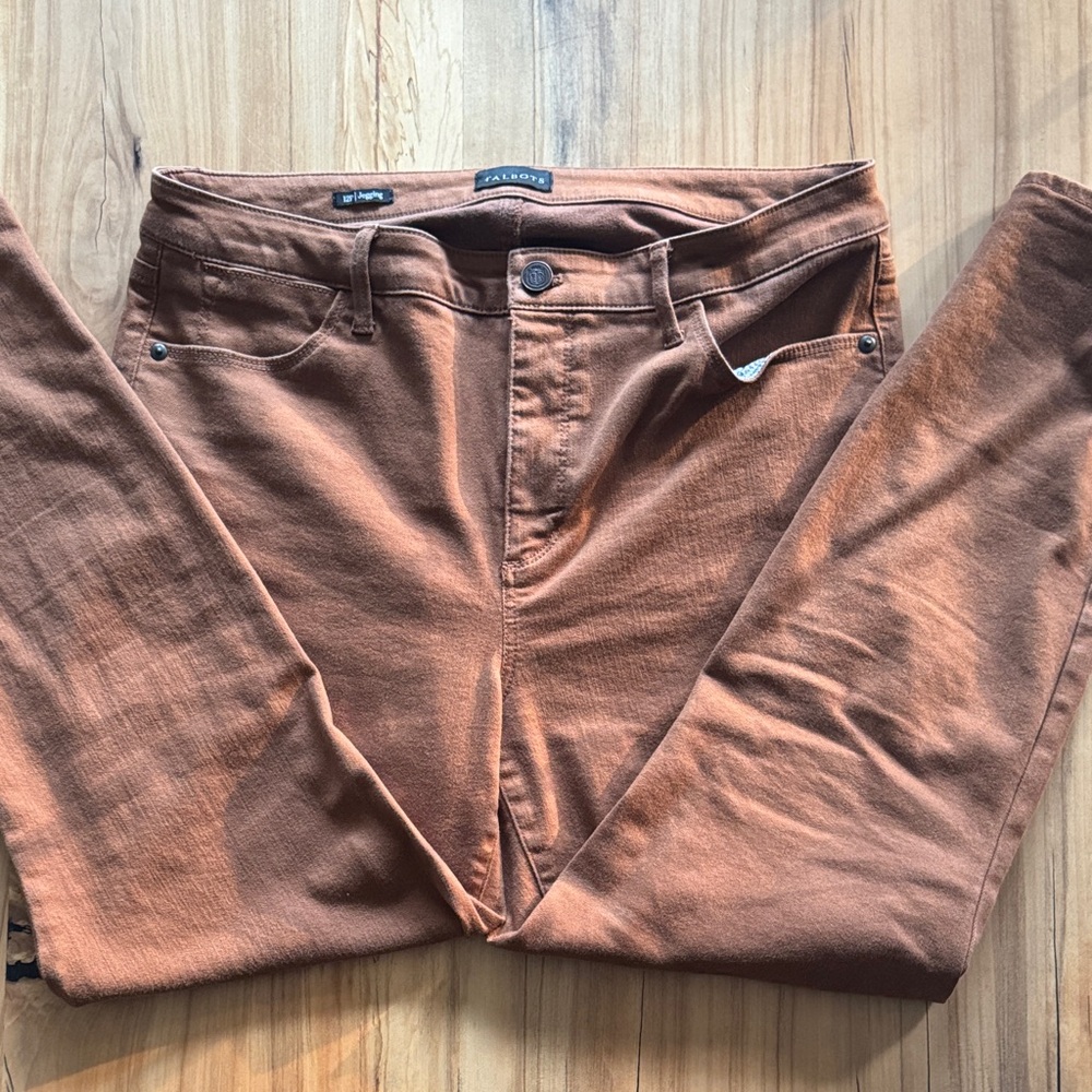 Talbots Women Camel Brown Jeggings 12P